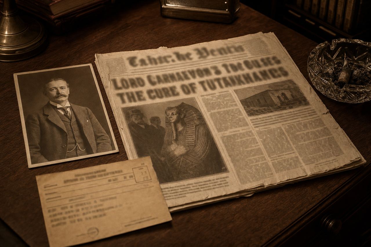 1923: the press reports Lord Carnarvon's death
