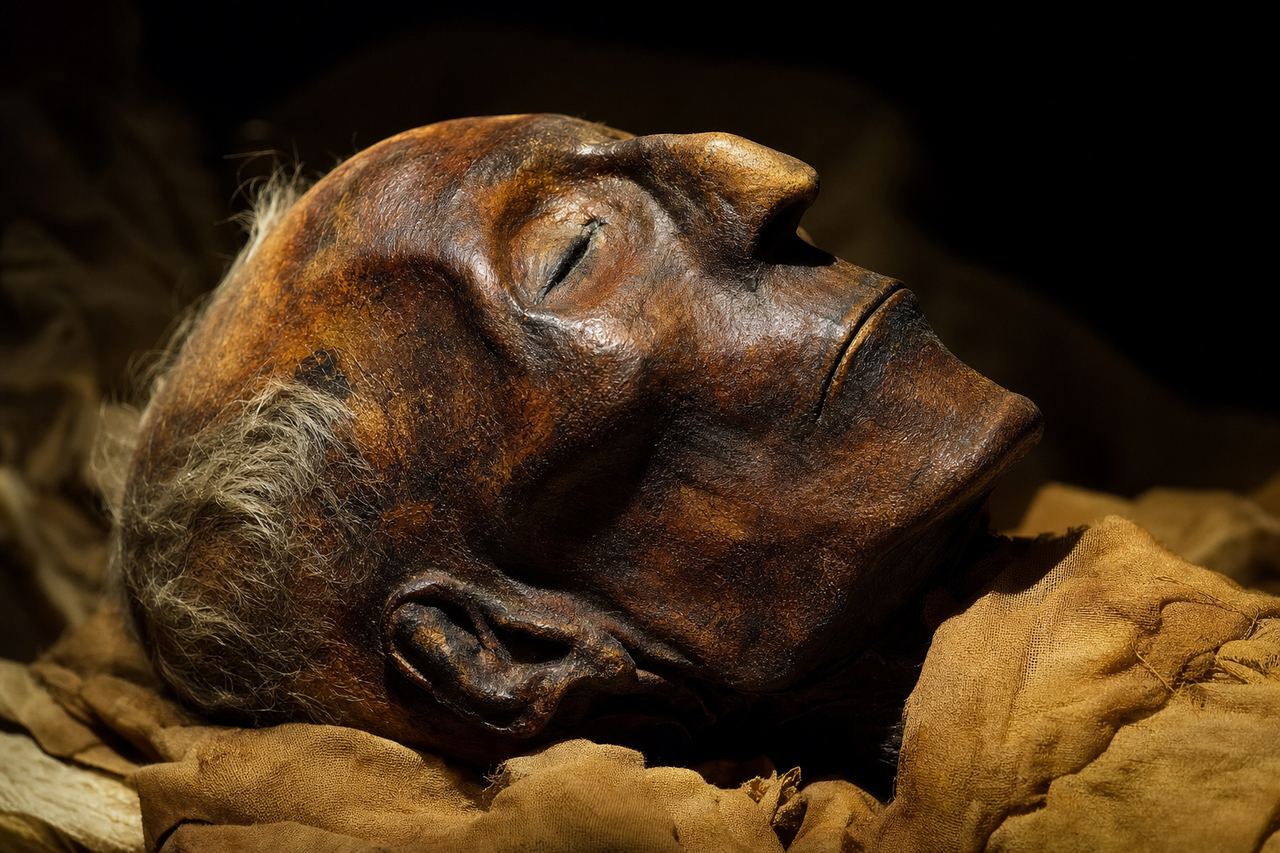 The face of Ramesses II, preserved 3,200 years
