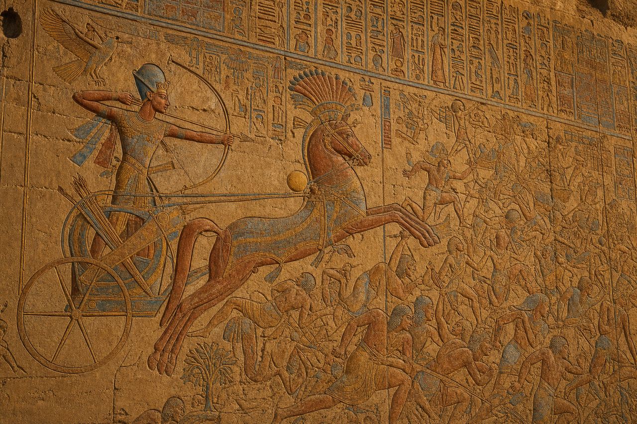 The Battle of Kadesh relief at the Ramesseum