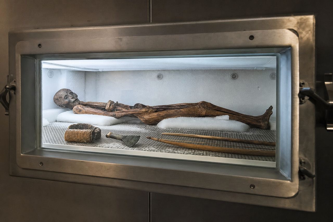 Ötzi the Iceman conservation chamber, South Tyrol Museum of Archaeology