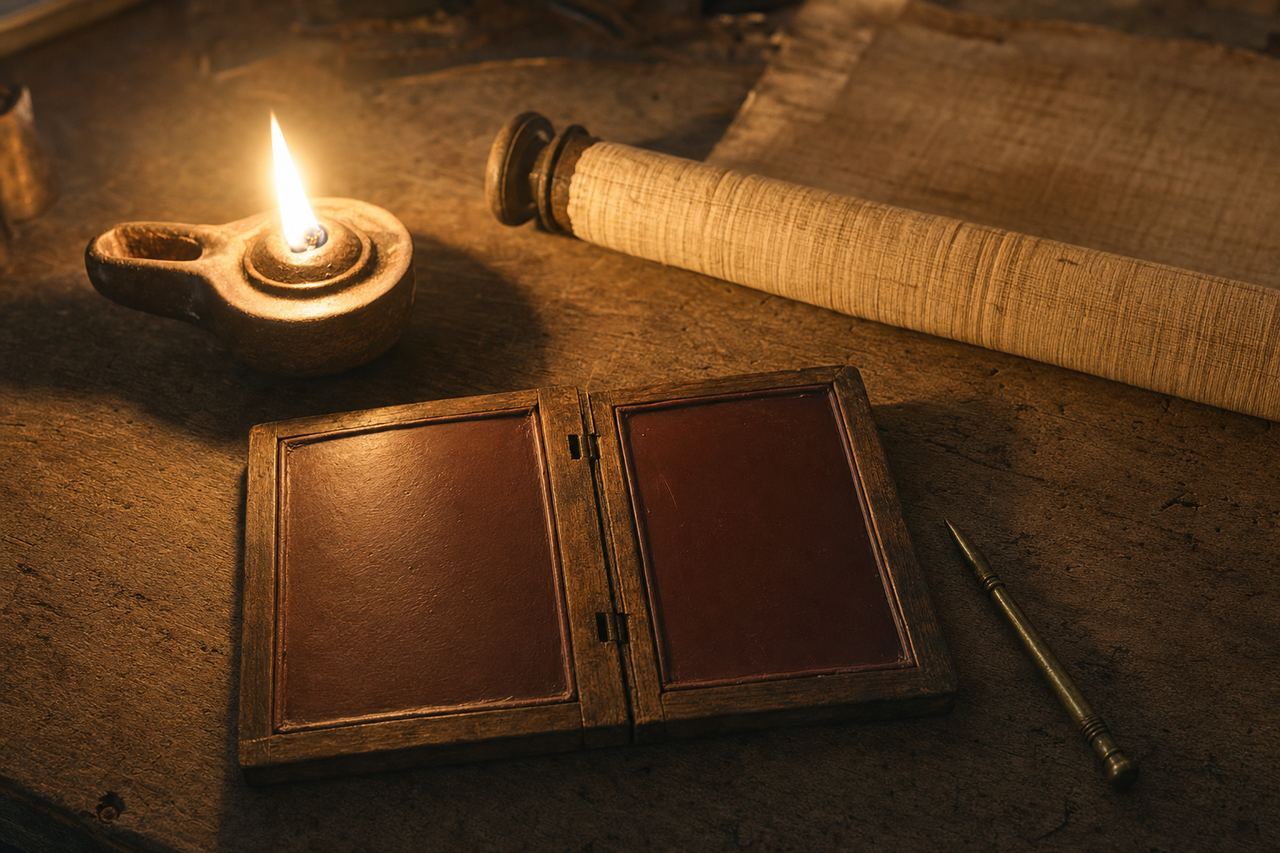 A Roman writing tablet — the type Pliny used