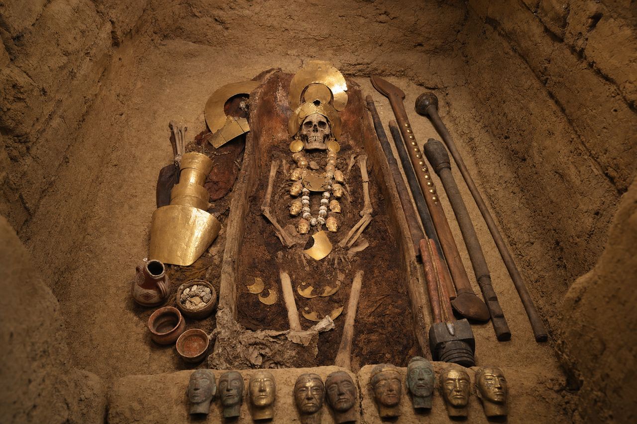 The burial chamber of the Lady of Cao